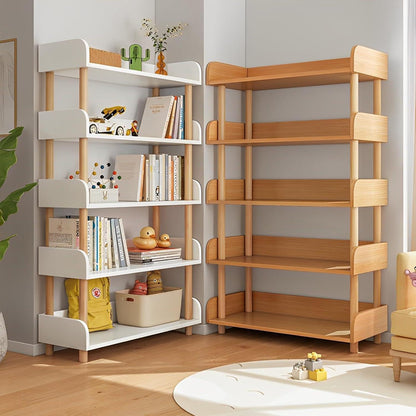 5-Ebenen Bücherregal Eiche - Modernes Holzregal für Wohnzimmer
