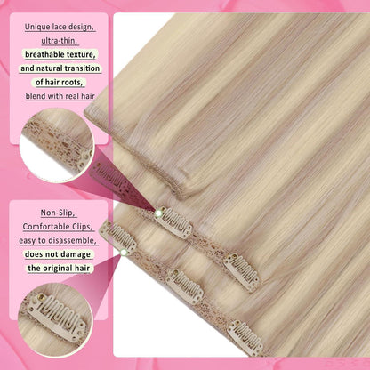 Blond Clip-in Echthaar Extensions 50cm – 150g