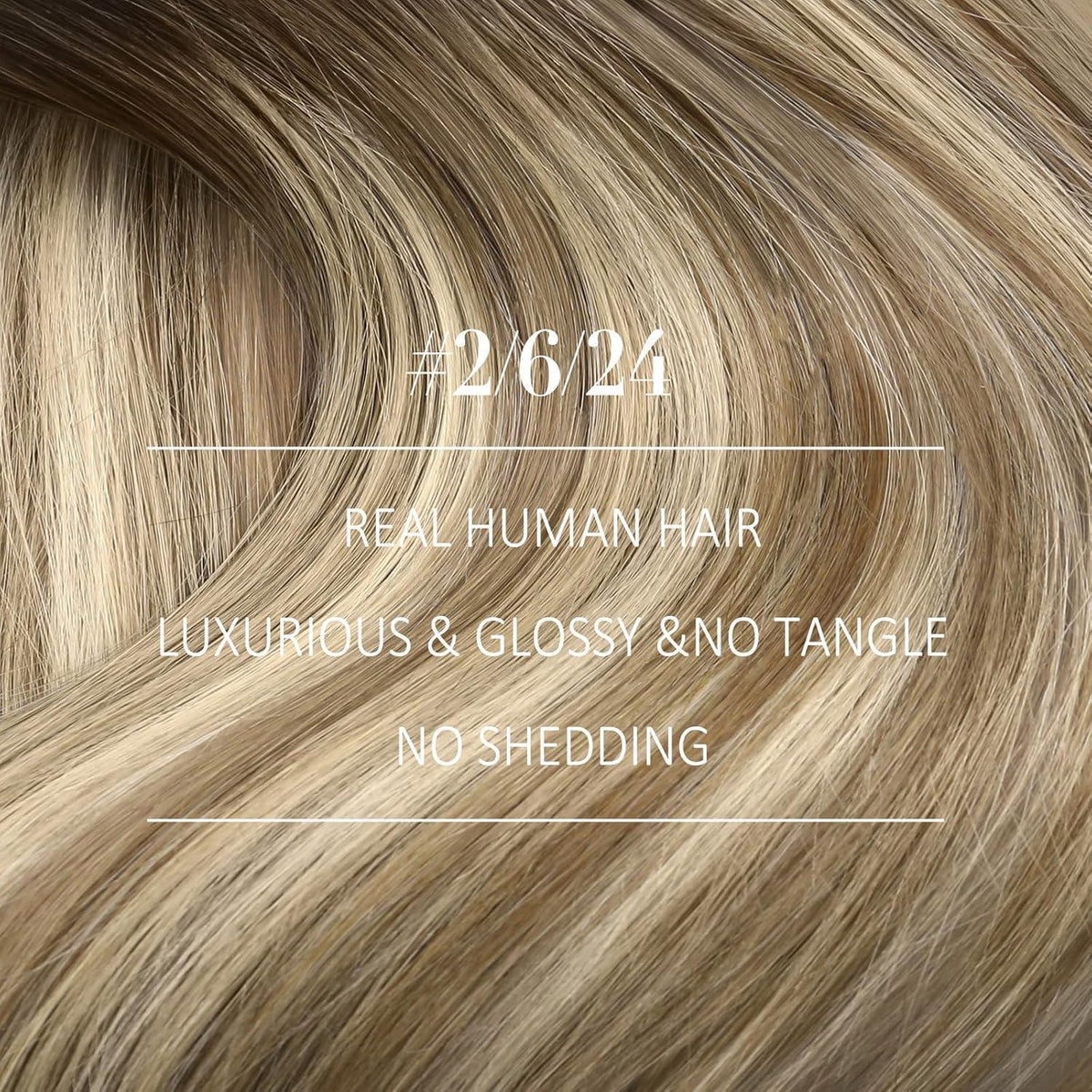 Echthaar Tressen Ombre Braun Balayage Blond 50cm