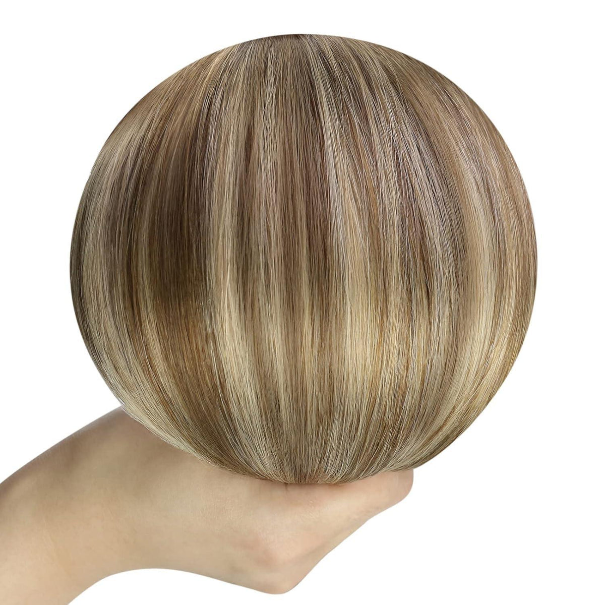 Echthaar Tressen Ombre Braun Balayage Blond 50cm