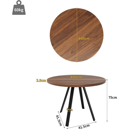 Runder Esstisch 80x80cm – Küchentisch für 4 Personen