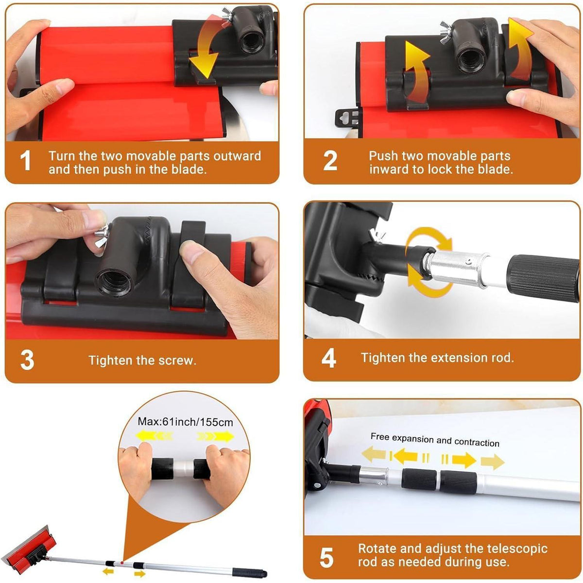 Trockenwand Skimming Blade Set für Wand & Decke – 25/60/80cm