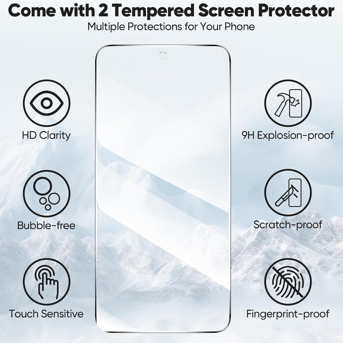 Samsung Galaxy S25 FE Klapphülle mit 2x Panzerglas, Kartenfach & RFID-Schutz