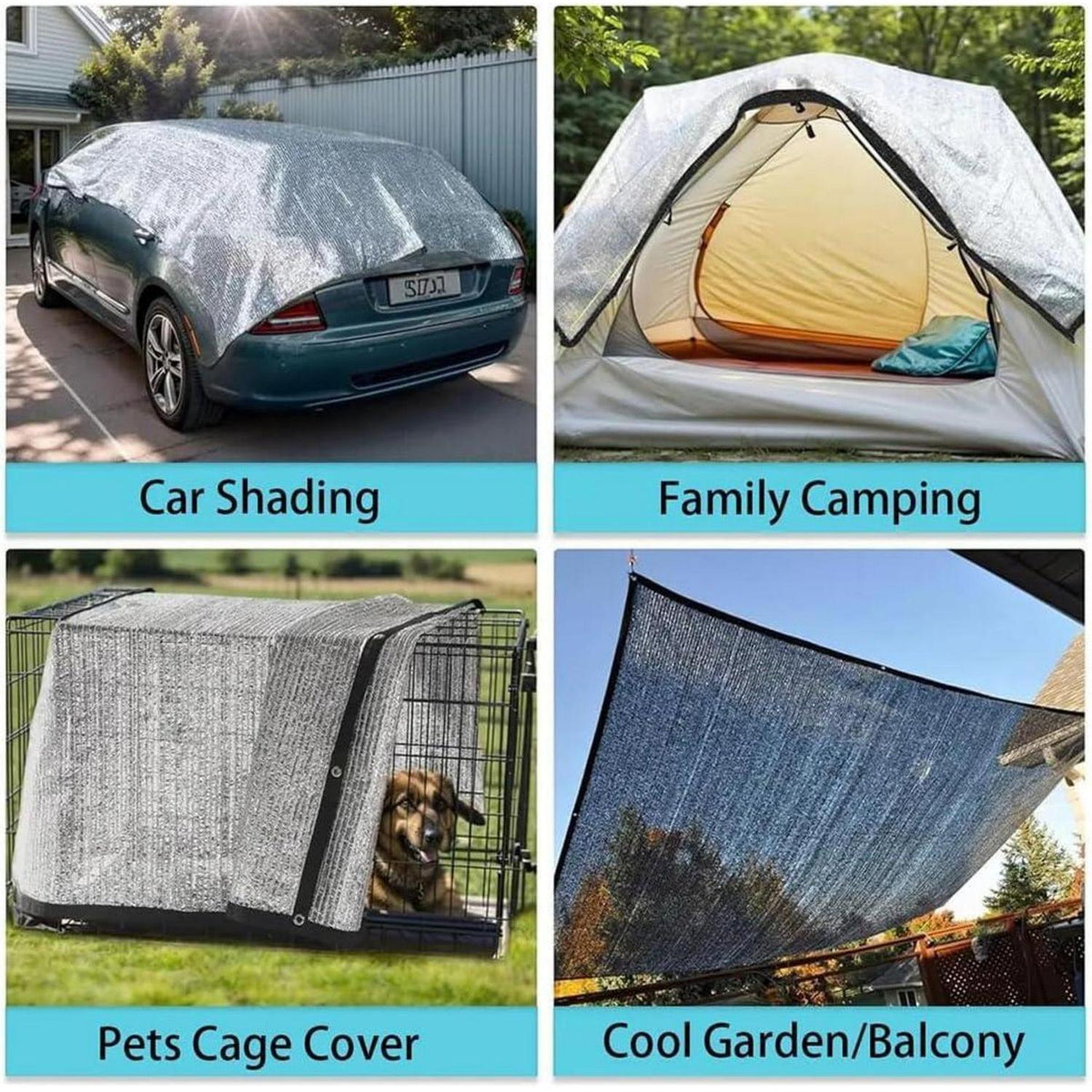 Sonnenschutznetz Auto 3x4m – Alunetz für Auto, Camping & mehr