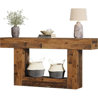 160cm Konsolentisch mit Stauraum & Vintage Design