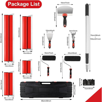 Trockenbau Spachtel Set mit Koffer | 4 Größen + Zubehör