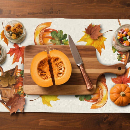 Herbst Tischläufer Ahornblätter 40x240cm – Waschbar & Wiederverwendbar