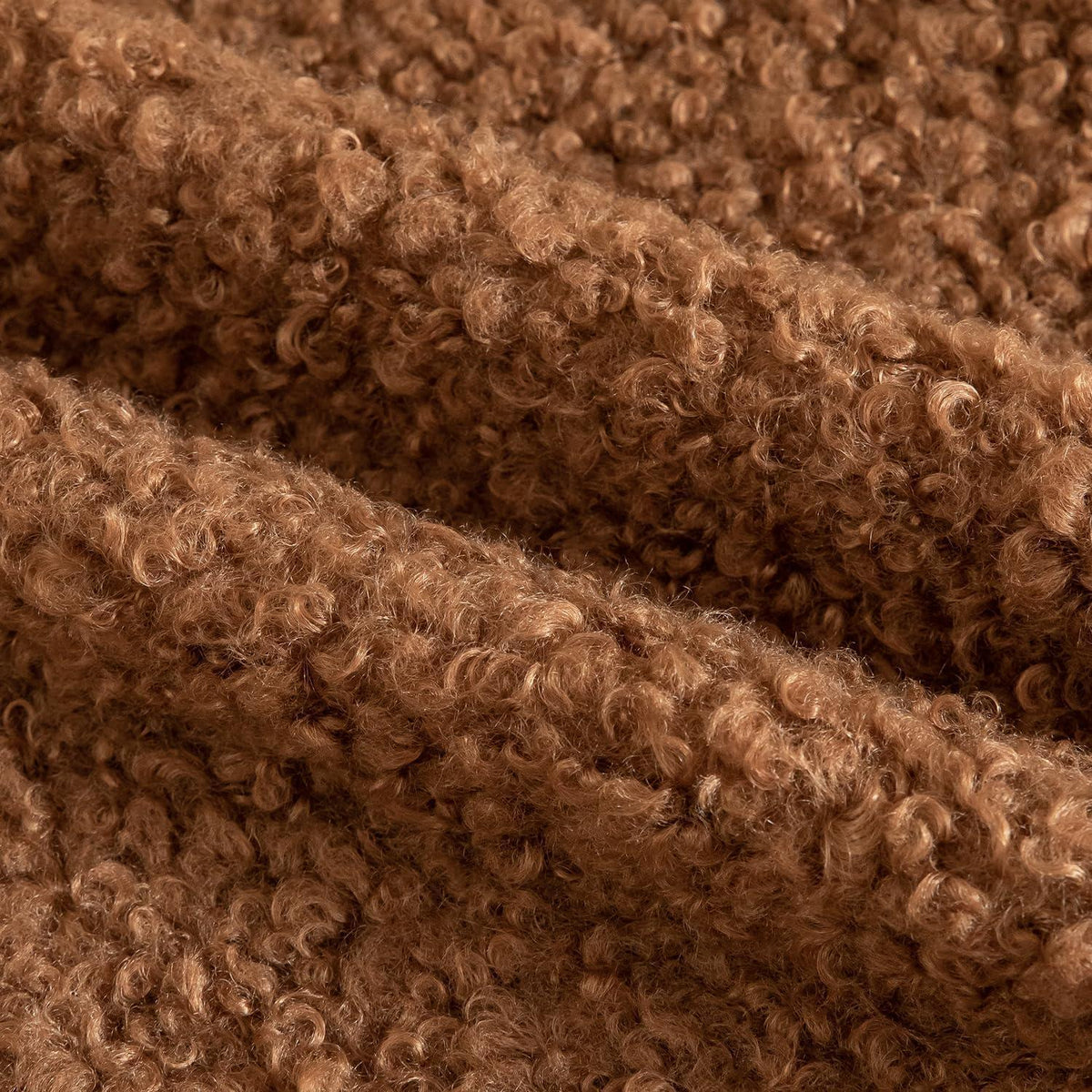 2x Kissenbezug Teddywolle 60x60 cm Braun