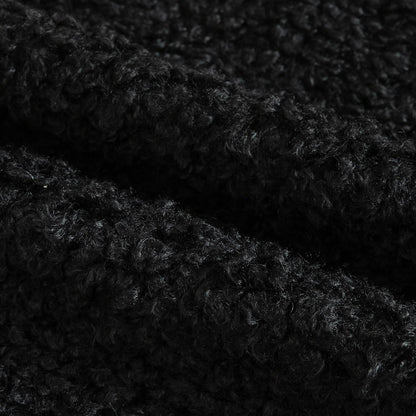 2x Kissenbezug Teddywolle Schwarz 60x60 cm