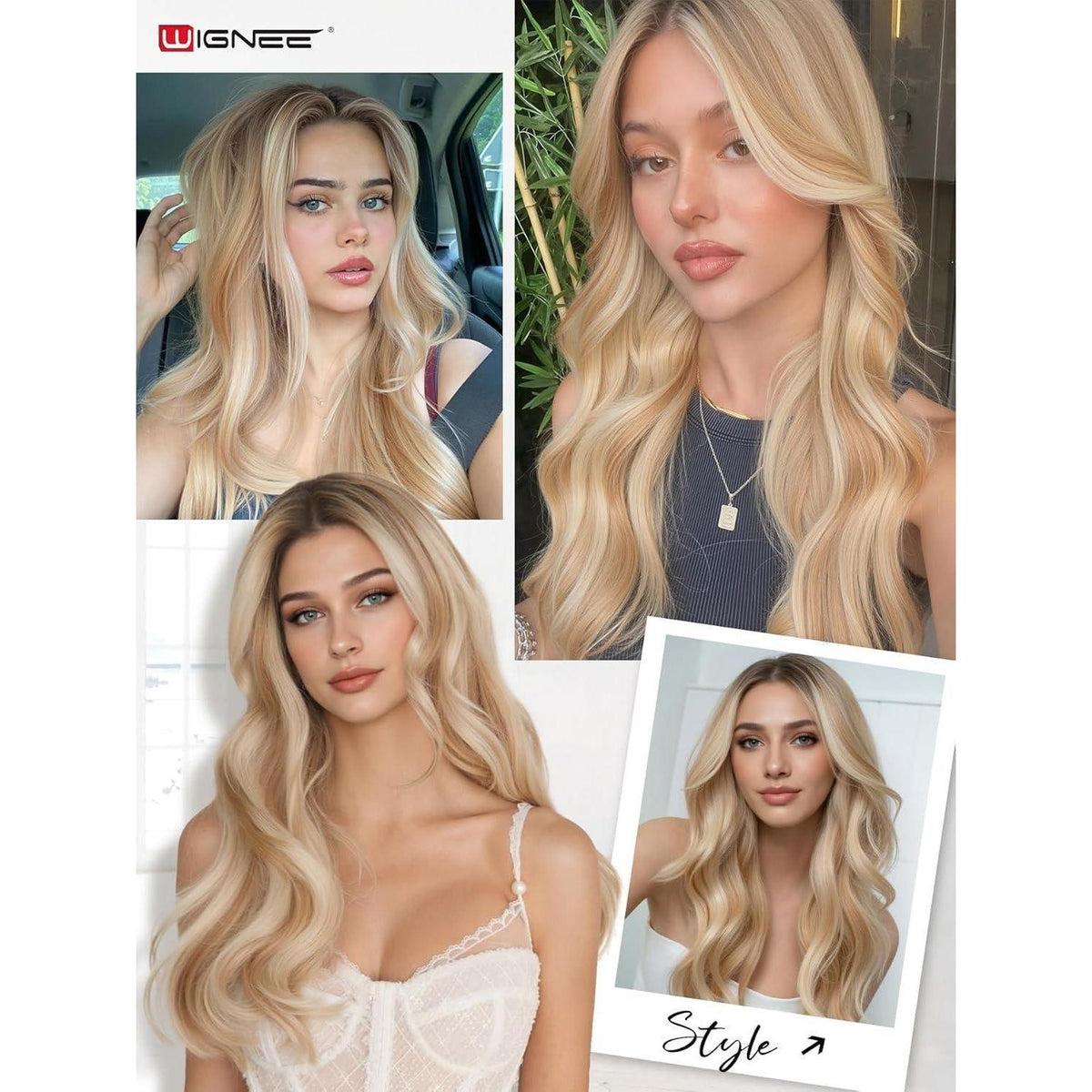 Echthaar Extensions 40cm Erdbeerblond mit Strähnchen