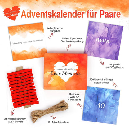 Adventskalender für Paare 2026 – 24 Aufgaben & Herausforderungen