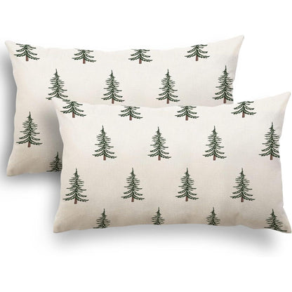 Weihnachts Kissenbezug 40x60 - 2er Set | Deko Kissenbezüge für Sofa