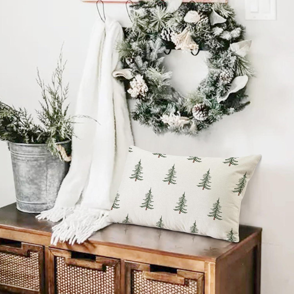 Weihnachts Kissenbezug 40x60 - 2er Set | Deko Kissenbezüge für Sofa