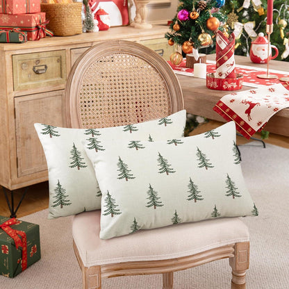 Weihnachts Kissenbezug 40x60 - 2er Set | Deko Kissenbezüge für Sofa