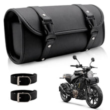 Motorrad Satteltasche PU Leder Wasserdicht Werkzeugtasche Schwarz
