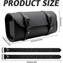 Motorrad Satteltasche PU Leder Wasserdicht Werkzeugtasche Schwarz