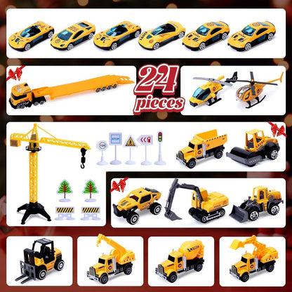 Adventskalender Kinder: Baufahrzeuge & Baustelle Spielzeug