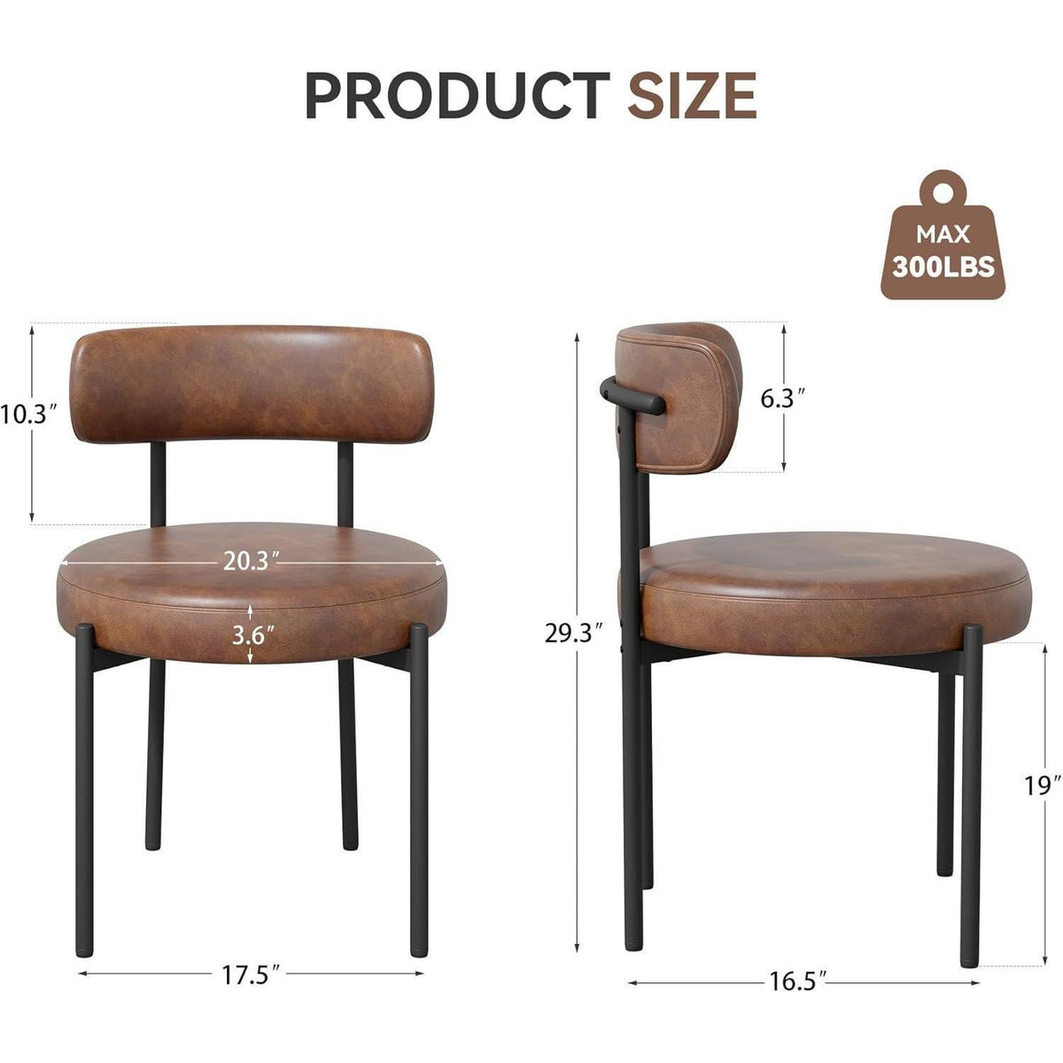 6 Esszimmerstühle Braun – Mid-Century Bouclé Design