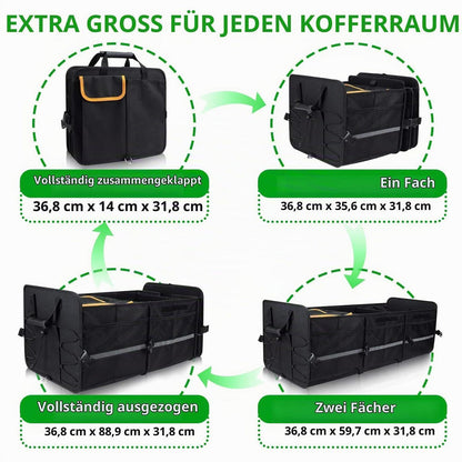 Kofferraum Organizer mit Kühltasche & Faltbarer Abdeckung