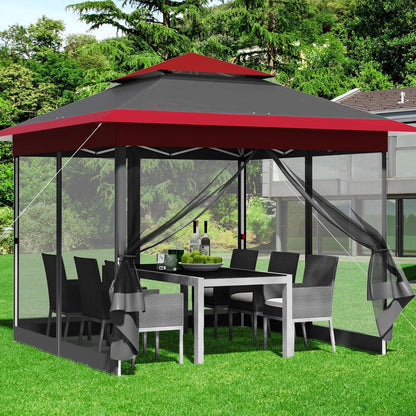 3x3m Pavillon mit Moskitonetzen, wasserdicht & stabil