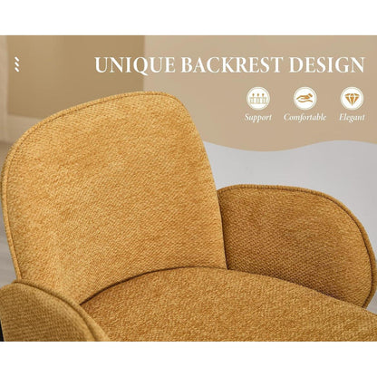 Barhocker Set 4er – Chenille, Metallfuß, Gelb
