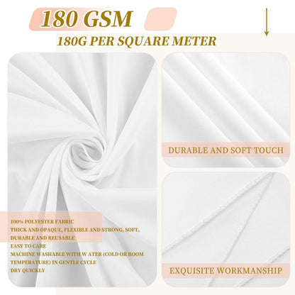 12x Runde Tischdecke Weiß 305cm – Perfekt für Hochzeiten & Events
