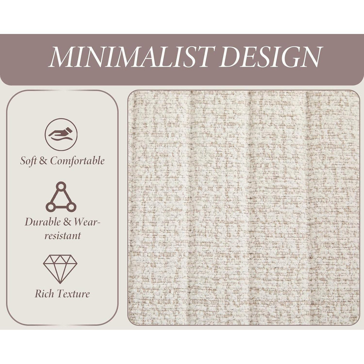 Esszimmerstühle 2er Set mit Chenille & Metallgestell