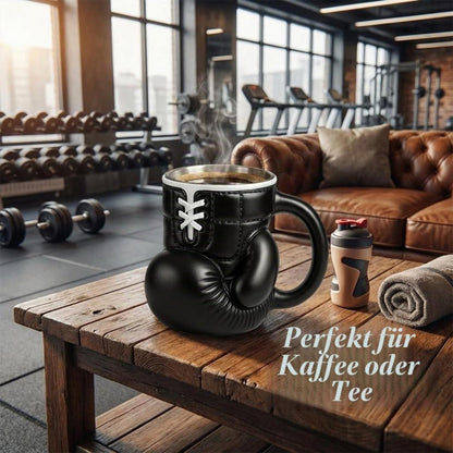 Boxhandschuh Tasse – Kaffeebecher für Sportfans & Boxer (Schwarz)