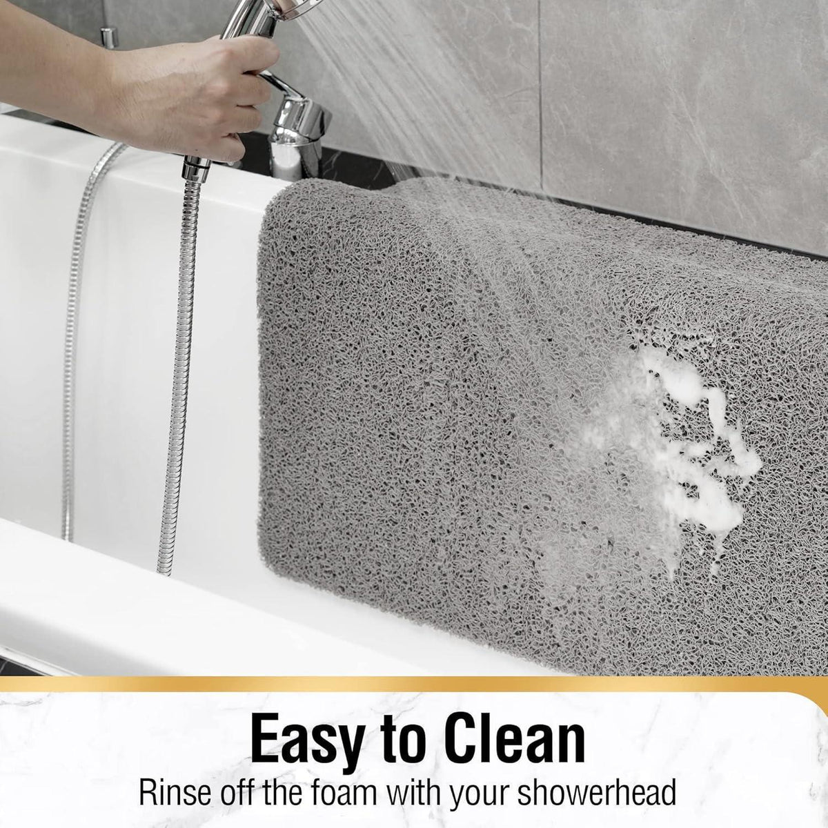 Rutschfeste Badewannenmatte 101x51cm – Schnelltrocknend & Zuschneidbar