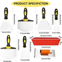8-teiliges Edelstahl Spachtel Set für Renovierung & Bau