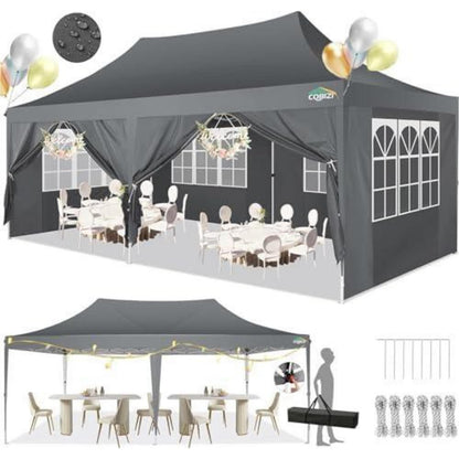 Faltpavillon 3x6m mit Seitenteilen – Wasserdicht & UV-Schutz