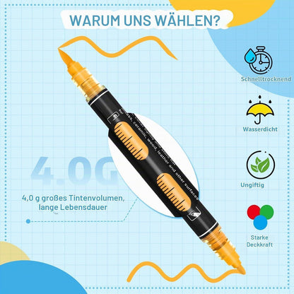 Acrylmarker Set 60er - Wasserdicht & Doppelspitze