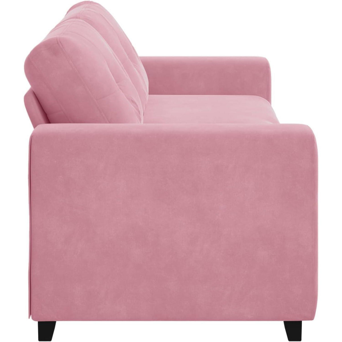 Rosa 3-Sitzer Samtsofa mit Kissen – 180 cm Modernes Design