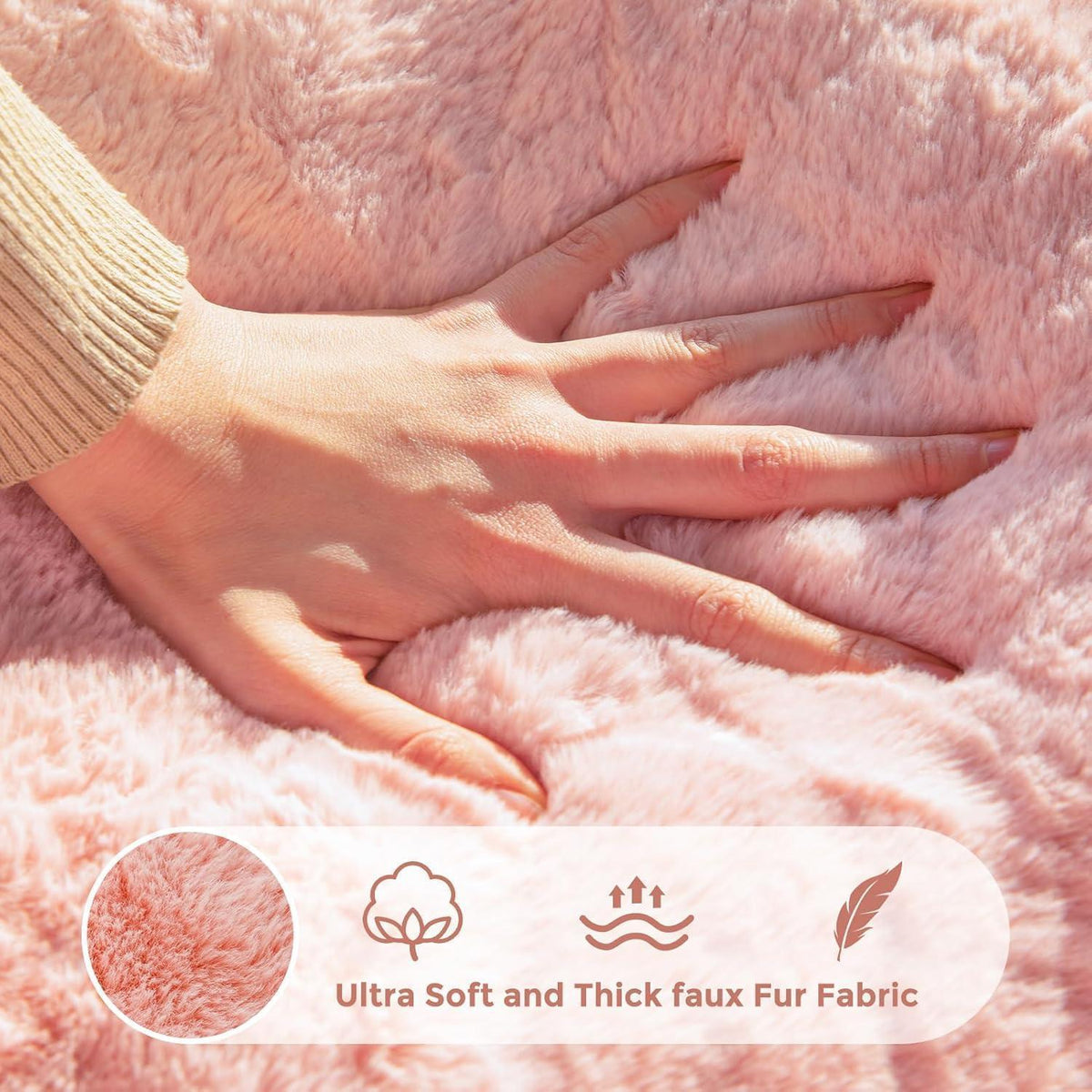 Flauschiger Sitzsack Erwachsene – Blumen Design, Rosa