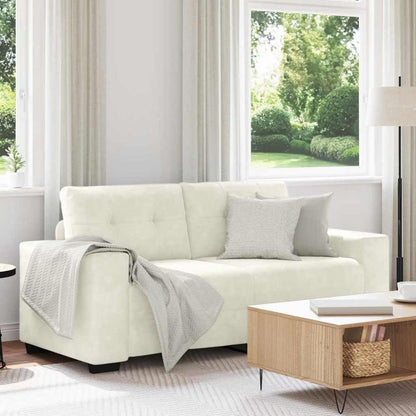 Zweisitzer Sofa Creme mit Schlaffunktion – Samt & Modernes Design
