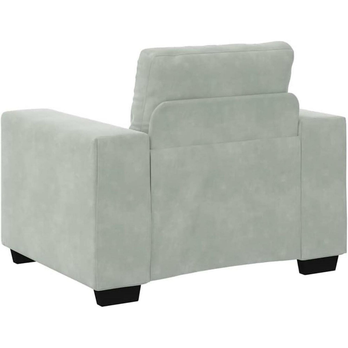 Hellgrauer Samt Sessel – Kleines Sofa 60 cm, Modernes Design