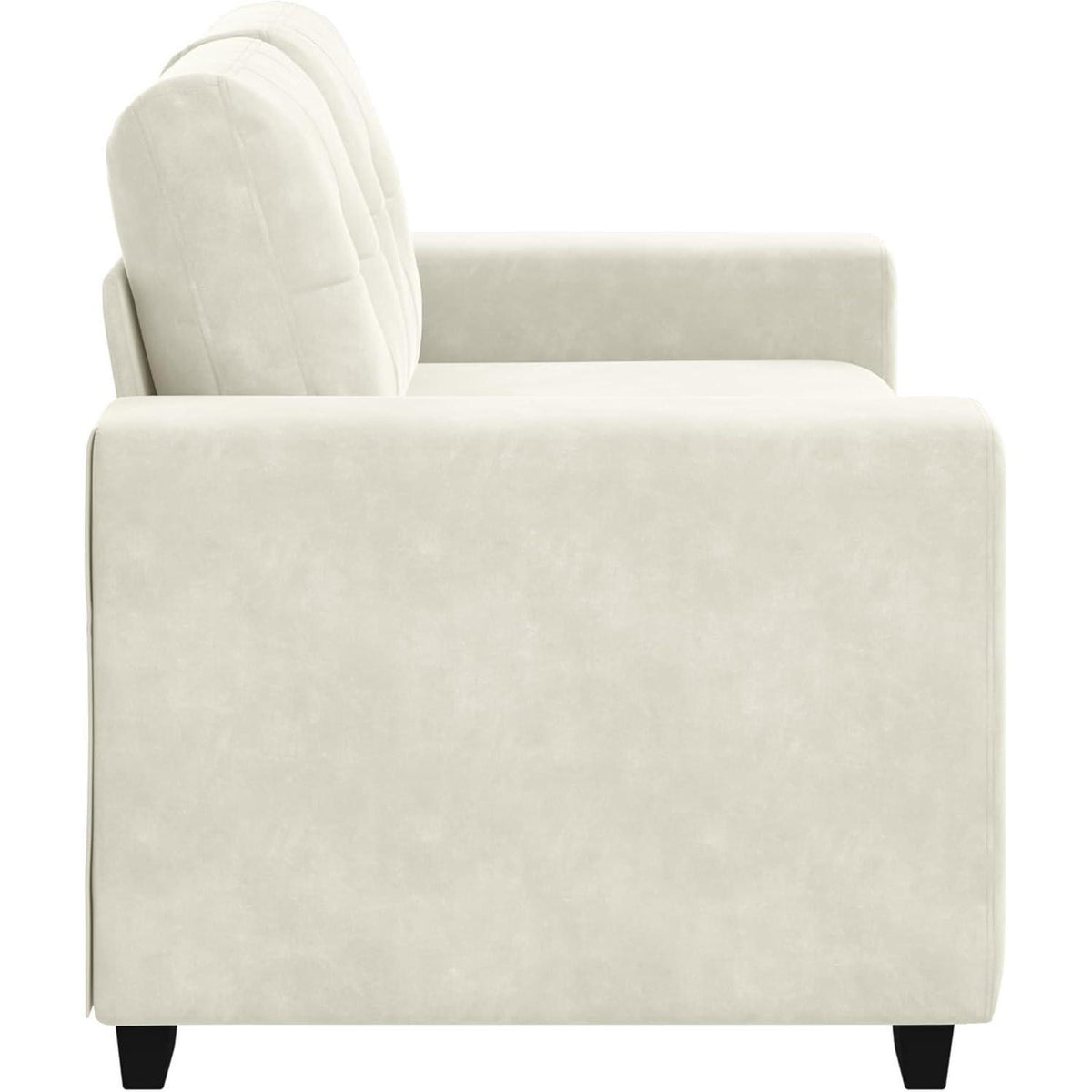 Creme 2-Sitzer Samtsofa Modern 120 cm – Bequemes Wohnzimmer Sofa