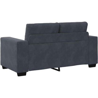 2-Sitzer Samt Sofa Modern Dunkelgrau 120cm – Bequemes Mini Sofa
