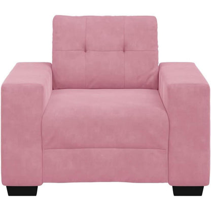Rosa Samt Sessel 60 cm – Modernes Mini Sofa für Wohnzimmer