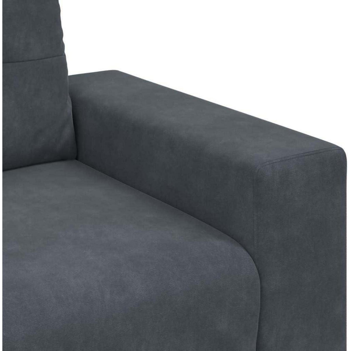 Samt Sessel Dunkelgrau – Modernes Sofa für Wohnzimmer & Loft
