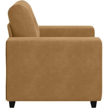 Mini Sofa Braun – Gepolsterter Sessel mit Lendenkissen (60cm)