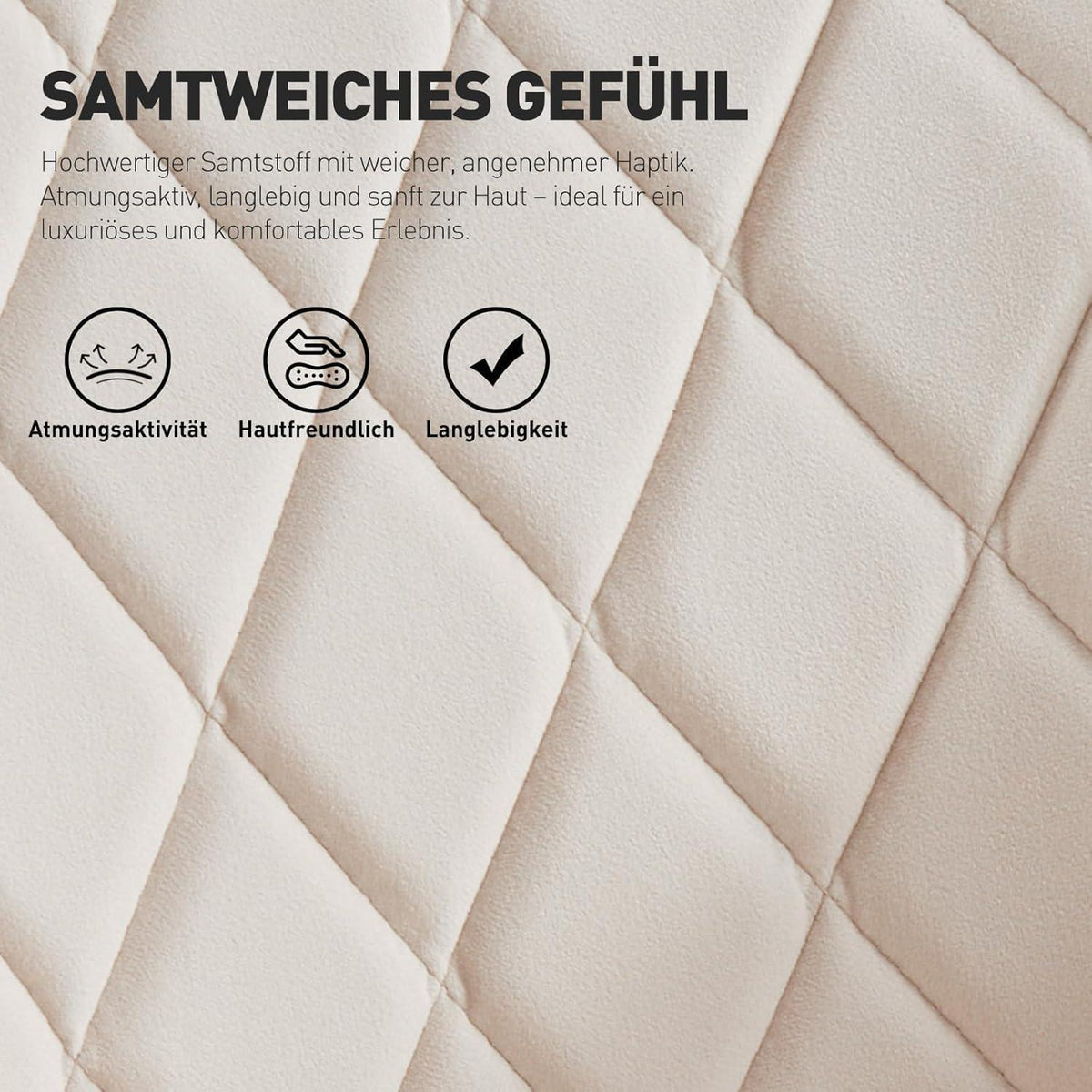 Drehbarer Samt Esszimmerstuhl mit Armlehne – 6er Set Beige