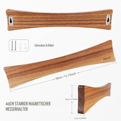 Magnetmesserleiste Holz – Schmetterlingsflügel Design 40cm