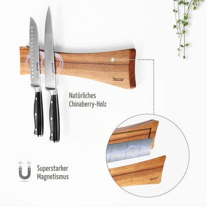 Magnetmesserleiste Holz – Schmetterlingsflügel Design 40cm