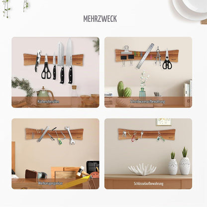 Magnetmesserleiste Holz – Schmetterlingsflügel Design 40cm