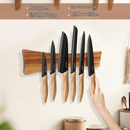 Magnetmesserleiste Holz – Schmetterlingsflügel Design 40cm