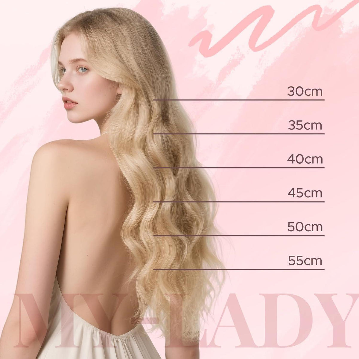 Clip-In Haarverlängerung Echthaar – 35cm, 120g, #1B Schwarz
