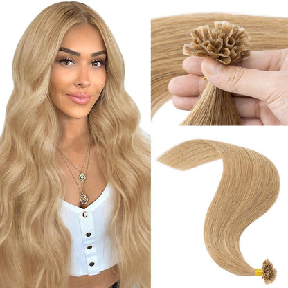 Echthaar Extensions Bondings #27 Dunkelblond 35cm - Remy U-Tip
