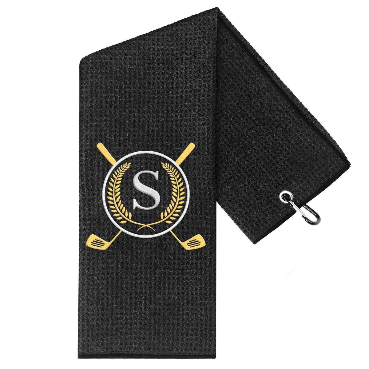 Personalisiertes Golfhandtuch mit Monogramm & Clip