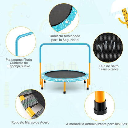 Kindertrampolin 92x92cm – Stabil & Faltbar für Innenraum